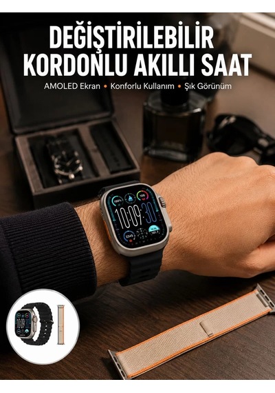 Akıllı Saat Çok Fonksiyonlu Unısex Sosyal Medya Girişli Bluetooth Bağlantılı Yeni Nesil