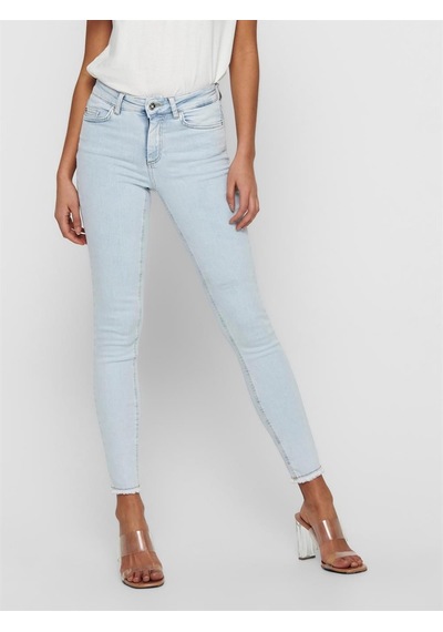 Only Kadın Pantolon Onlblush Mid Sk Raw Ak Rea298 Noos-22082-Mavi