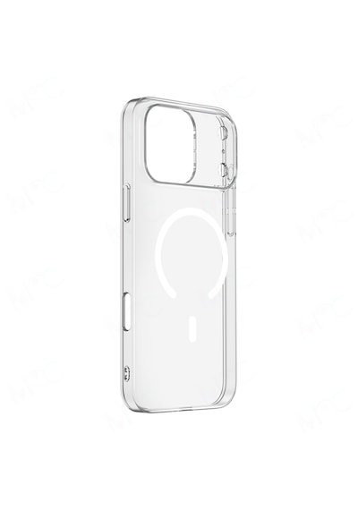 Apple Uyumlu iPhone 17 Pro Max Kılıf M-safe Şarj Özellikli Şeffaf Kamera Çerçeveli Pürüzsüz Kapak