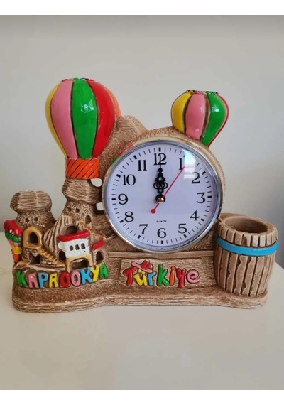 Kapadokya Hediyelik Peri Bacası Masa Saati, Kalemlik