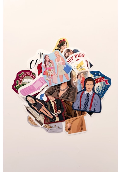 Gossip Girl 28 Adet Sticker Paketi Suya Dayanıklı Laptop Termos Telefon Etiket Seti