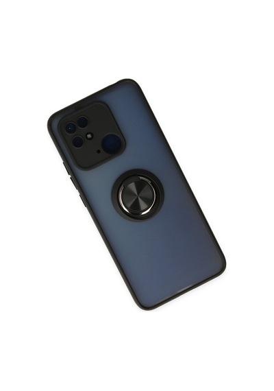 Newface Xiaomi Poco C40 Kılıf Montreal Yüzüklü Silikon Kapak Semeglbl - 28 - Siyah Sıyah
