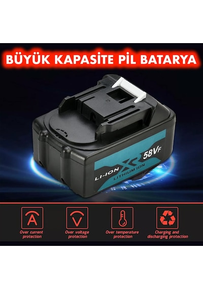 Bn5 Dawreek Böhrer Germany Style Lieber German Graize 2'li Şarjlı Batarya Akü 2 Adet 58vf