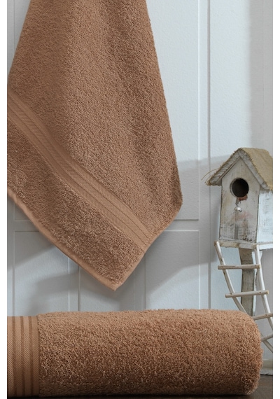 Eponj Home 2li Banyo Havlu Seti 90x160cm +50x90cm Ds Kahve Kahve