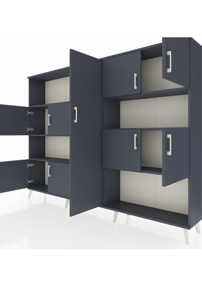 Arges Dolap 10 Raflı 9 Kapaklı 220x30x163 Antrasit-antrasit Antrasit-antrasit Arges Dolap 10 Raflı 9 Kapaklı 220x30x163 Antrasit-antrasit Antrasit-antrasit