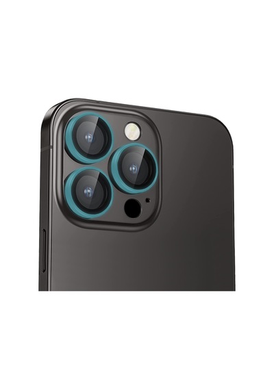 Buff Apple Uyumlu iPhone 14 Pro Max Neon Metal Lens Koruyucu Açık Mavi