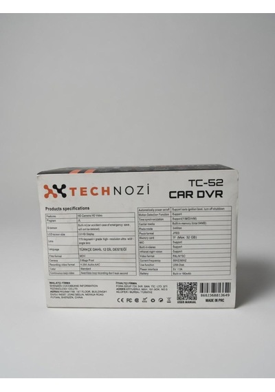 Technozi 3 Kameralı Araç İçi Kamera