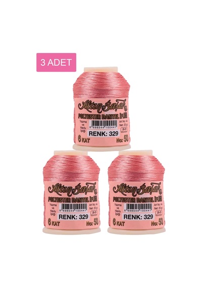 3 Adet Altınbaşak Oya Ve Dantel İpi 20 Gr - Royaleks - No: 329