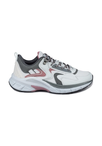 Jump 30866 Gri - Bordo Kadın Sneaker Günlük Spor Ayakkabı Gri
