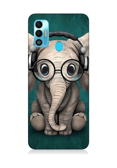 Tecno Spark 7t Uyumlu Silikon Kılıf Dahi Yavru Fil