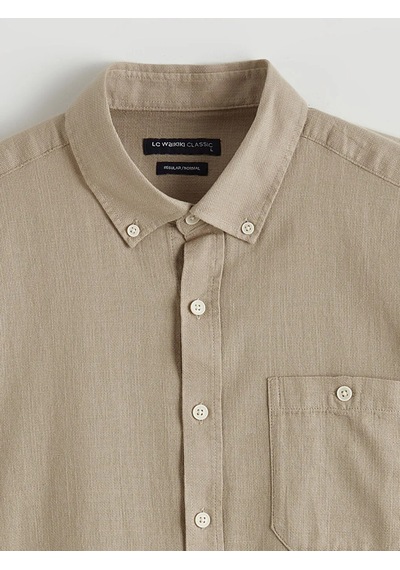 Lc Waikiki Bej Regular Fit Poplin Erkek Gömlek
