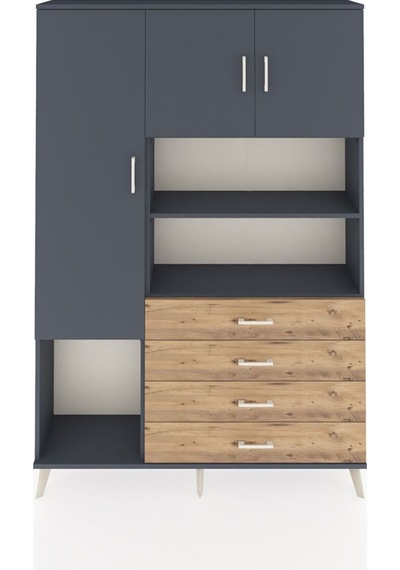 Arges Dolap 7 Raflı 4 Çekmeceli 3 Kapaklı 132x30x195 Antrasit-antrasit/çam Antrasıt/atlas Çam Arges Dolap 7 Raflı 4 Çekmeceli 3 Kapaklı 132x30x195 Antrasit-antrasit/çam Antrasıt/atlas Çam