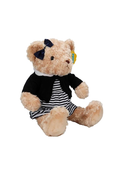 Sevimli Elbiseli Peluş Ayı 37 Cm Yumuşacık Hediye Ayıcık Çok Renkli