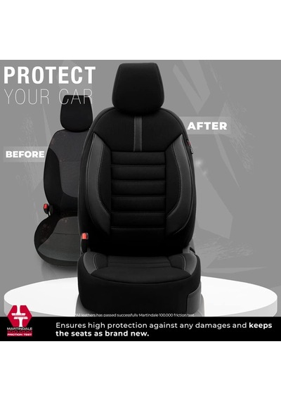 Limited Design Ortopedik Ekstra Destekli Oto Koltuk Kılıfı Tam Set Siyah-gri