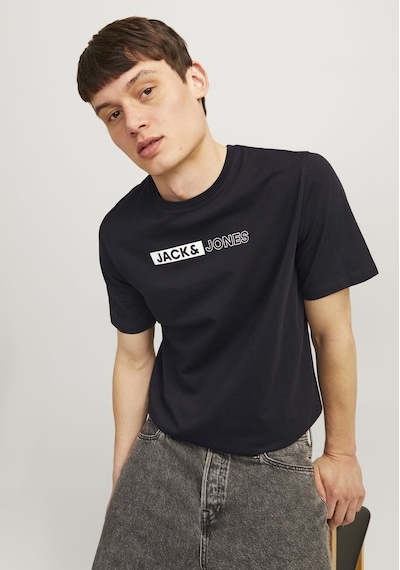 Jack & Jones JJECORP LOGO TEE PLAY Erkek  Siyah Tişört