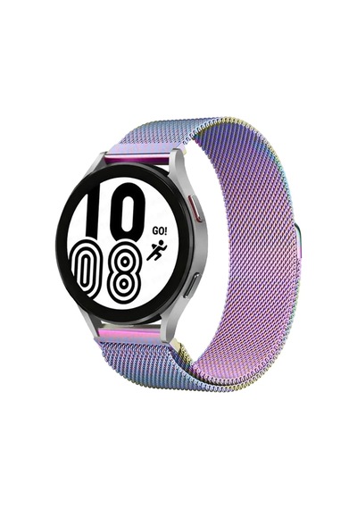 Watch 22mm Metal Mıknatıslı Kordon - Rainbow Çok Renkli