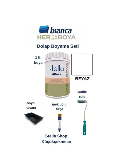 Binca Stella Su Bazlı Akrilik Boya Dolap Boyama Seti Diğer