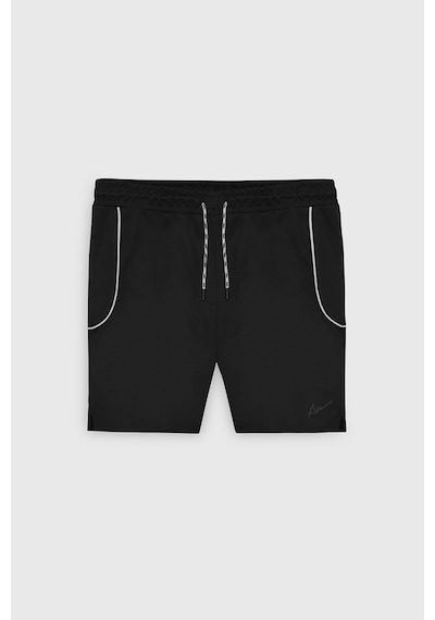 Ac&Co / Altınyıldız Classics Erkek Sıyah Standart Fit Normal Kesim Rahat Örme Şort Siyah