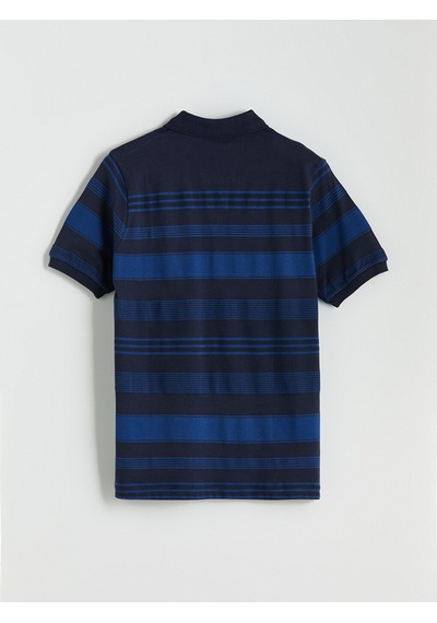 Lcwaıkıkı Classic Lacivert Polo Yaka Renk Bloklu Erkek Tişört