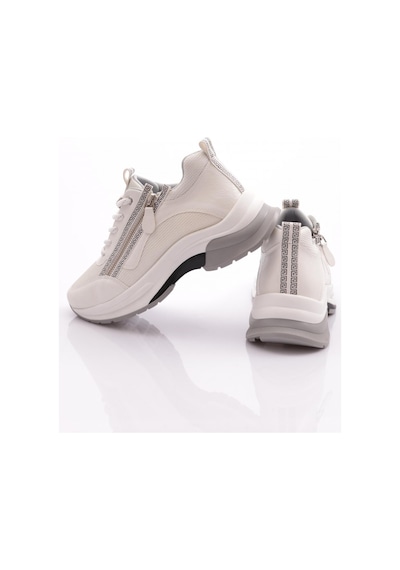 Dgn 30164 Kadin Bağcikli Fermuarli Spor Ayakkabi 30164-2027-R0198 Beyaz