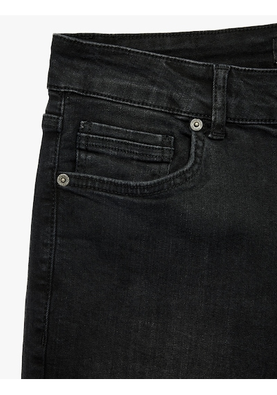 Koton Pamuklu Normal Bel Cepli Slim Fit Jean Pantolon - Brad Jean Siyah 7wam40376nd