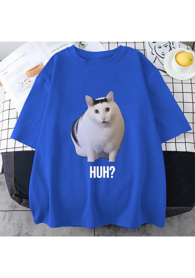 Flood Of Style Kedi Ha Diyor Komik Meme Baskı T-shirt Erkekler Kadınlar 100% Pamuk Streetwear Vintage Kısa Mavi Flood Of Style Kedi Ha Diyor Komik Meme Baskı T-shirt Erkekler Kadınlar 100% Pamuk Streetwear Vintage Kısa Mavi