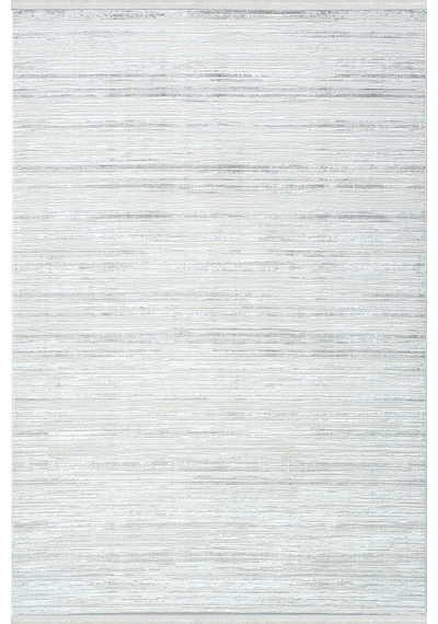 Bambum Soft 1002 Gri Düz Desen Modern Bambu Saten Kaymaz Taban Yıkanabilir Salon Mutfak Halısı Gri - Beyaz