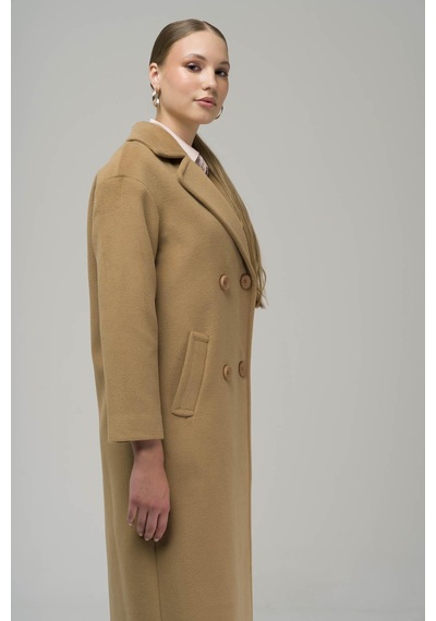 Olcay Kruvaze Ara Boy Oversize Kaban Kamel 3860-y Sarı
