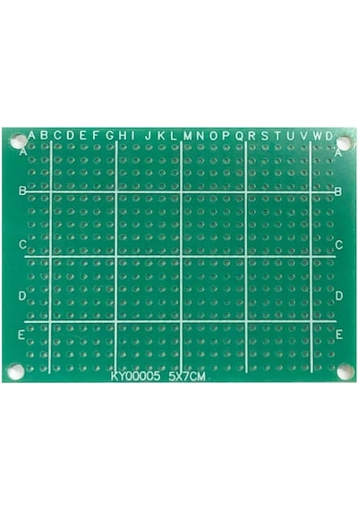 Koodmax 10 Adet 5x7cm Proto Pcb Delikli Pertinaks Prototip Deney Kartı Delikli Plaket Pertenaks