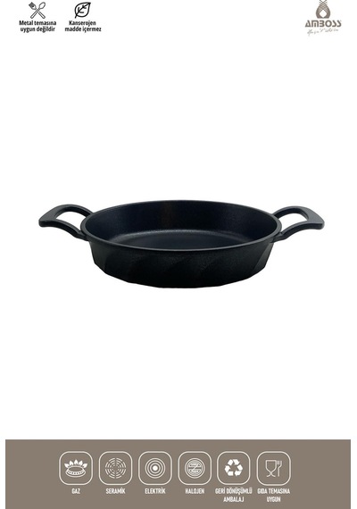Vento Yanmaz Yapışmaz Titanyum Kaplama Sahan Omlet Tava 22 Cm Siyah