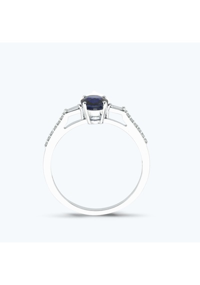 Altınbaş Pırlanta Safir Oval Yüzük Meh044s-14k