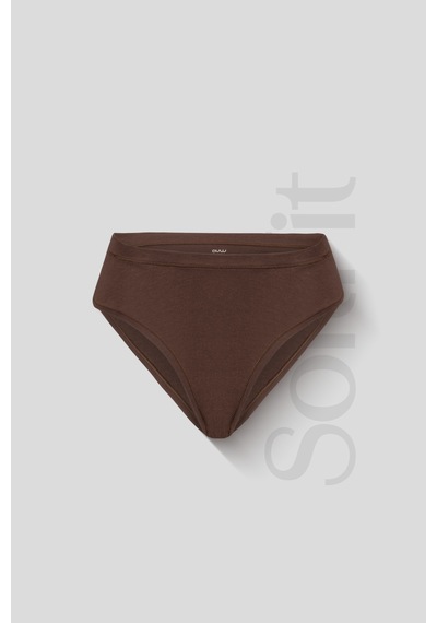 Auw İz Yapmayan Basic Kadın High-leg Bikini Külot Modal Pamuk - Softfit Latte,bronz,bitter