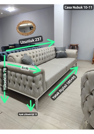 Pera Koltuk Takımı Nubuk