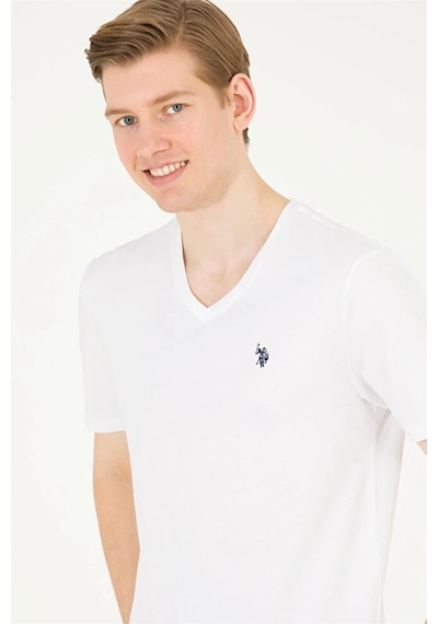 U.S. Polo Assn. Us Polo Assn 1572582 Regular Erkek T-shirt/ Beyaz