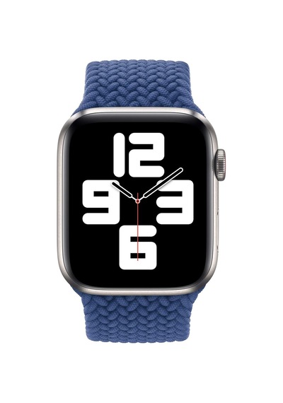 Apple Watch Se 44mm İçin Kordon, Large Size, 160mm Knitted Fabric Single Loop Mavi Watch Se 44mm İle Uyumlu Kordon - Mavi Çok Renkli