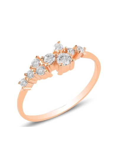 Gümüş Rose Zirkon Taşlı Lady Gümüş Yüzük