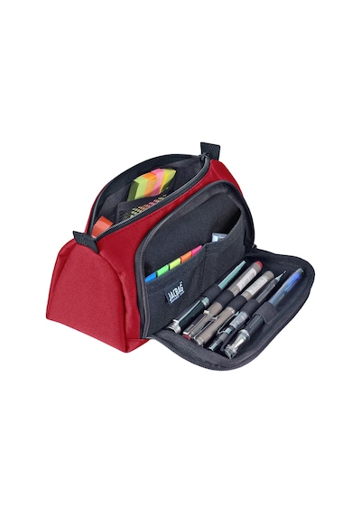 Jacbag Prime Xl-lastik Ayraçlı İki Bölmeli Kalem Kutusu Prime Xl-kırmızı renkli