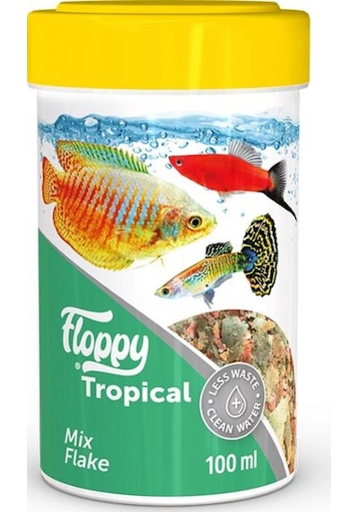 Floppy Tropical Mix Flake Balık Yemi 100 Ml