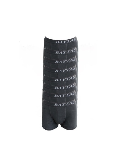 Erkek Siyah 8 Adet Likralı Boxer 001