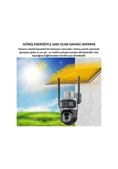Ultimate Icsee S730 Aov Sürekli Kayıt Solar Güneş Enerjili Gece Görüş İnsan Takibi 10mp Dual Lens 4g Kamera