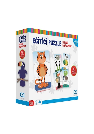 Eğitici Öğretici Puzzle Neşeli Hayvanlar Ca5028