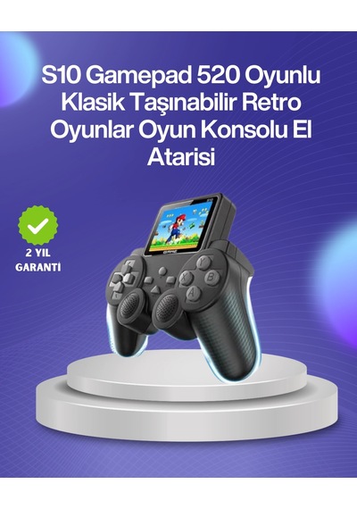 500 Oyunlu Nostaljik El Tipi Oyun Konsolu, Taşınabilir Şarjlı Cihaz, Renkli Ekran Ve Tv Destekli - Htctdxuczzzs10suppp-4
