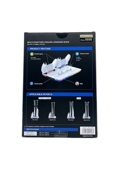 Ps5 / Ps5 Slim / Ps5 Pro Uyumlu Çok Fonksiyonlu Soğutucu Stant - Çift Kol Şarj İstasyonu Ve Rgb Işıklı