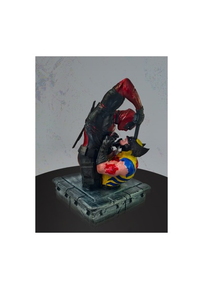 Eselya3d Deadpool & Wolverine Büst Figür-marvel Comics-15cm-fanart