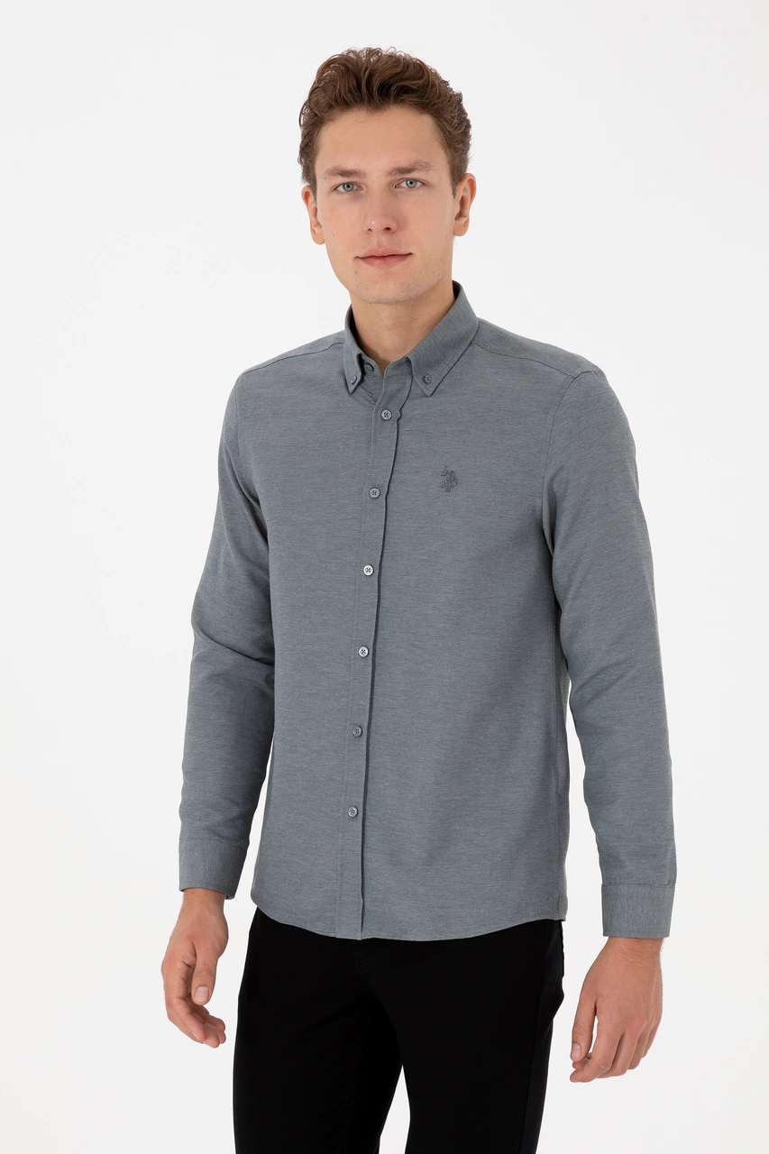U.s. Polo Assn. Erkek Antrasit Gömlek Basic 50316723-vr006 Antrasit