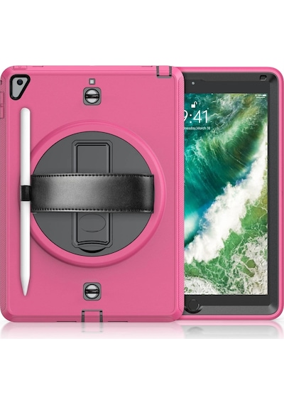 Newface - 960 - iPad Uyumlu 5 Air 9.7 Kılıf Strap-c Otterbox Tablet Kapak - Csmo-tex - - Pembe