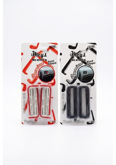 Kemboss Siyah Kırmızı Oto Klima Kokusu 2'li Set Papaya Black Edition Araç Kokusu Kırmızı - Siyah Set