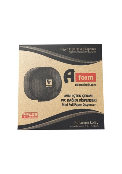 A Form KTA 108 Plastik Küçük İçten Çekme Cimri Tuvalet Kağıt Dispenseri Aparatı - Şeffaf Mavi