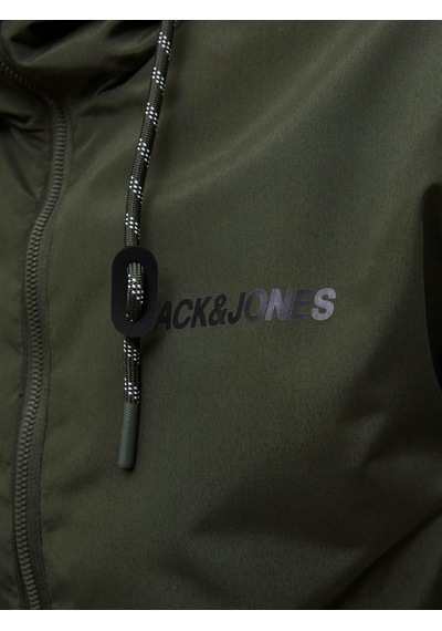 Jack & Jones Jjerush Hood Bomber Noos Siyah-yeşil Erkek Mont 12200208 Siyah-yeşil