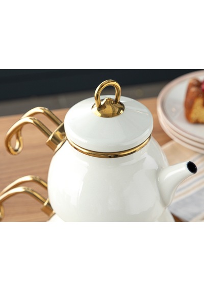 English Home Perro Emaye Mini Çaydanlık 0.5 Lt 1 Lt Beyaz